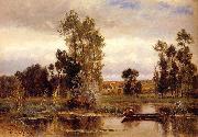 Charles-Francois Daubigny Boat on a Pond oil painting artist